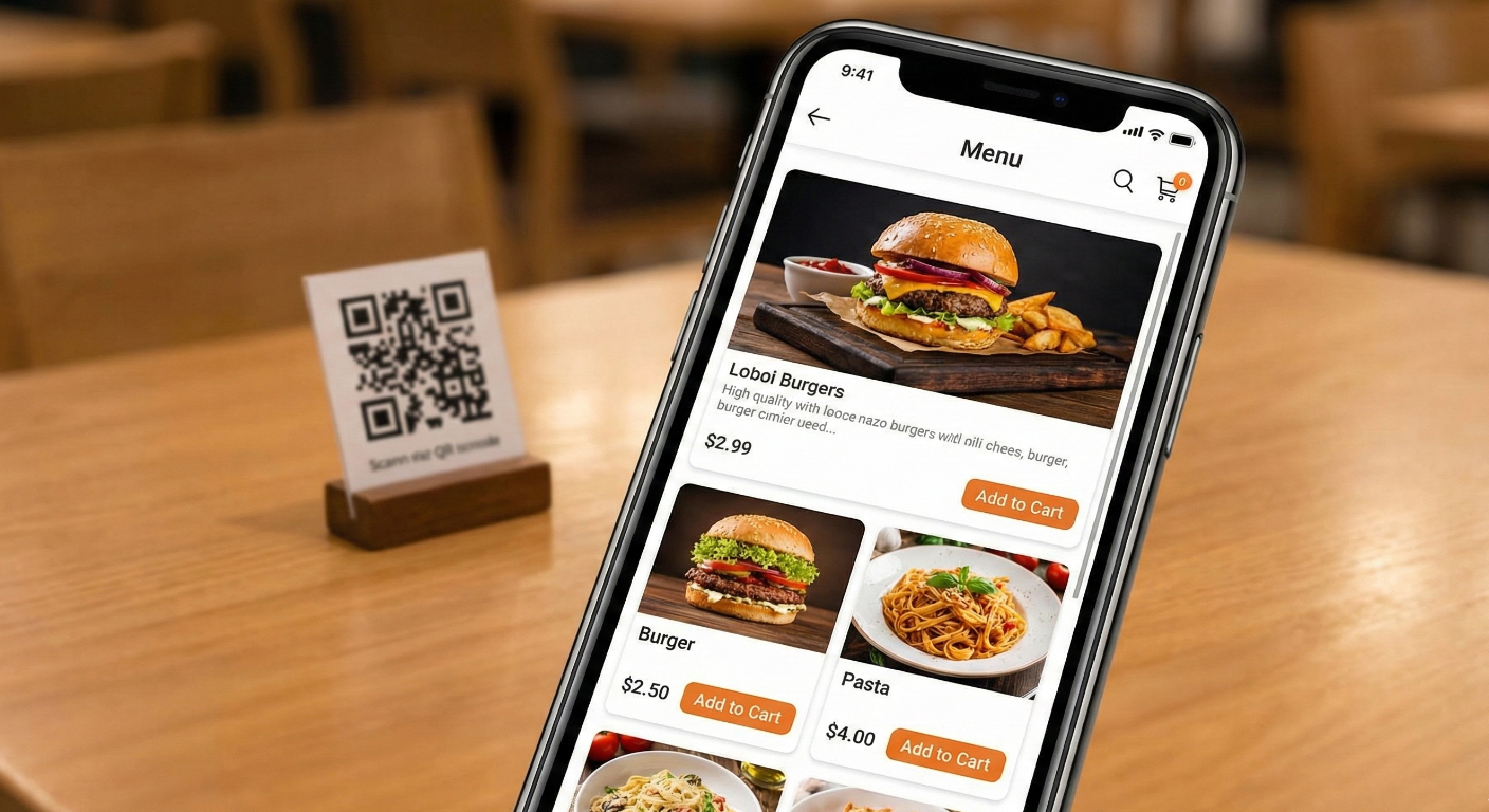 Smart QR Menu on Phone