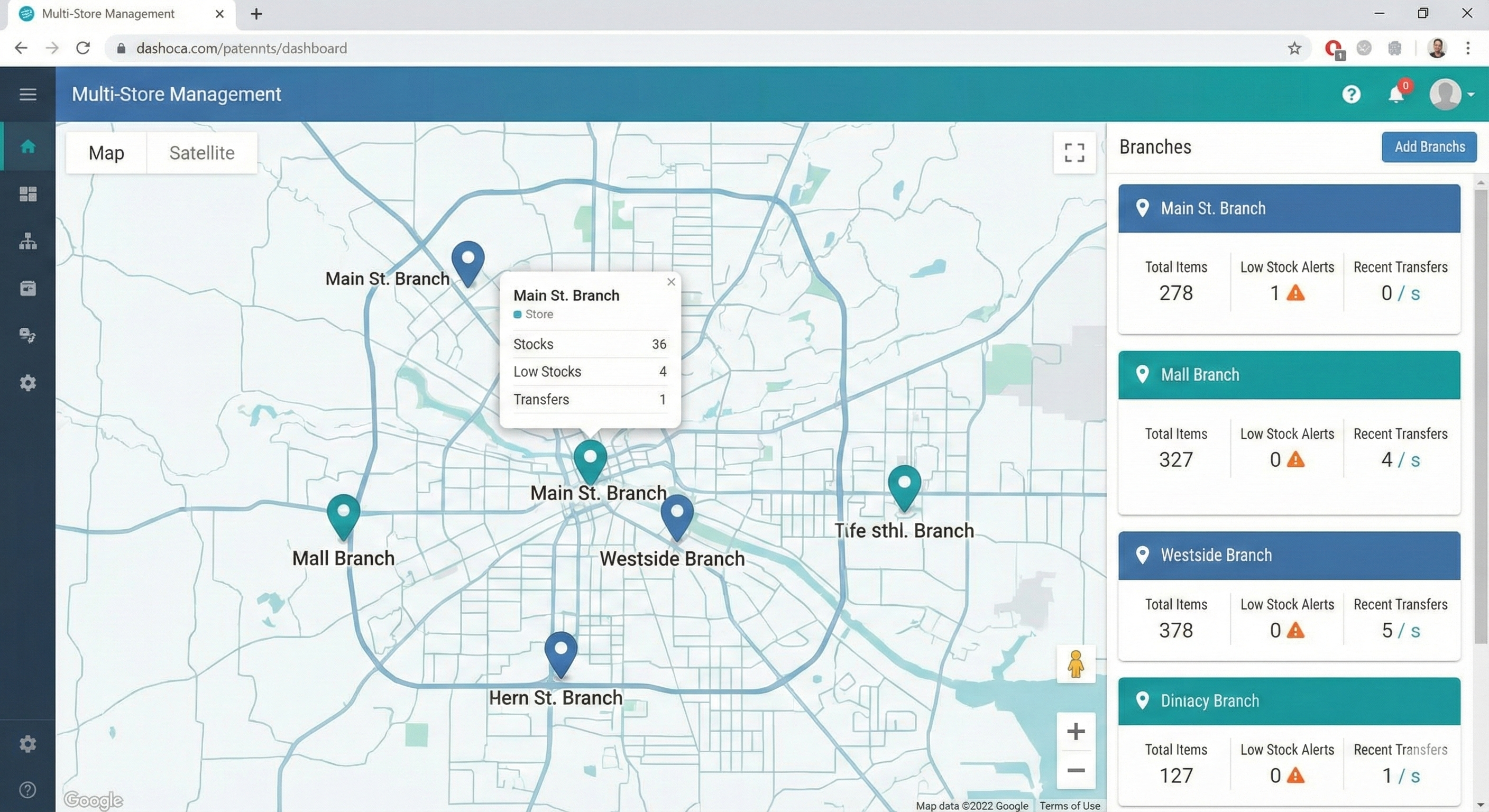 Multi Store Dashboard